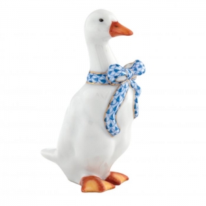 Herend Standing Duck - Blue