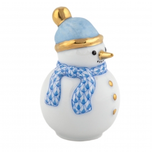 Herend Mini Snowman - Blue