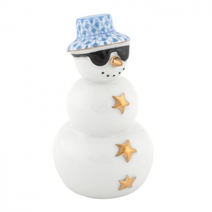 Herend Tropical Snowman - Blue