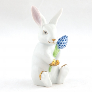 Herend Blossom Bunny - Multi / Sapphire