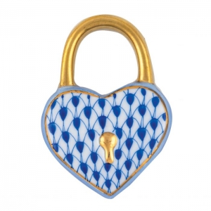 Herend Heart Lock - Sapphire