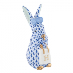 Herend Shopping Bunny - Sapphire