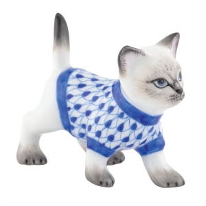 Herend Sweater Kitty - Sapphire