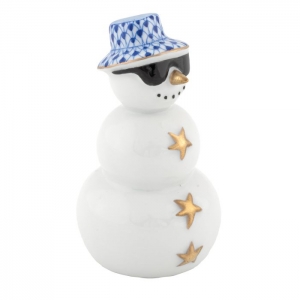 Herend Tropical Snowman - Sapphire