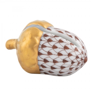 Herend Acorn Place Card Holder - Chocolate