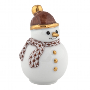 Herend Mini Snowman - Chocolate