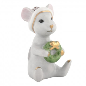 Herend Christmas Mouse - Chocolate