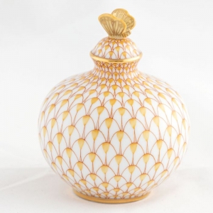 Herend Perfume Bottle Figure Butterscotch