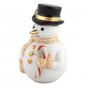 Herend Candy Cane Snowman - Butterscotch