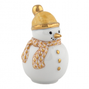 Herend Mini Snowman - Butterscotch