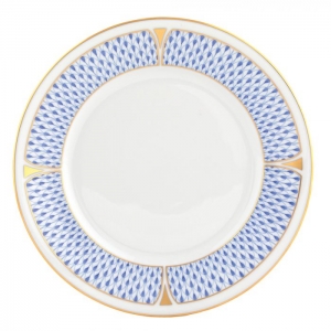 Herend Art Deco Blue Salad Plate - 7.5"