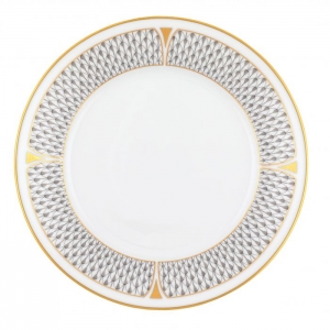 Herend Art Deco Gray Salad Plate - 7.5"