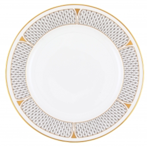 Herend Art Deco Gray Service Plate - 11"