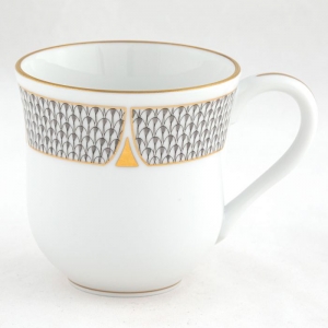 Herend Art Deco Grey Mug