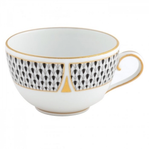 Herend Art Deco Black Tea Cup - 6 oz.