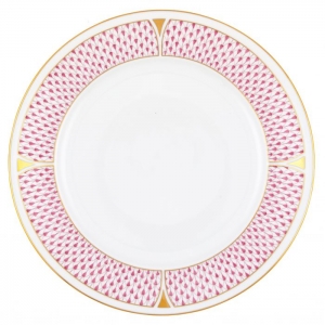 Herend Art Deco Raspberry Dinner Plate - 10.5"