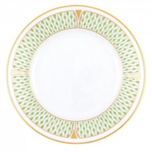 Herend Art Deco Green Bread Plate - 6"