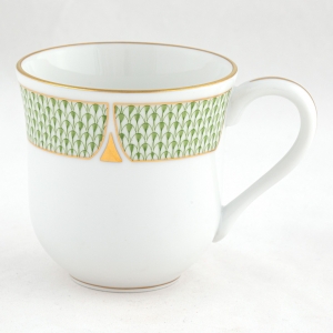 Herend Art Deco Green Mug