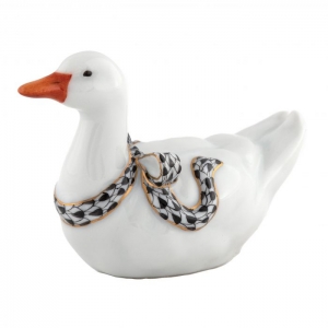 Herend Sitting Duck - Black
