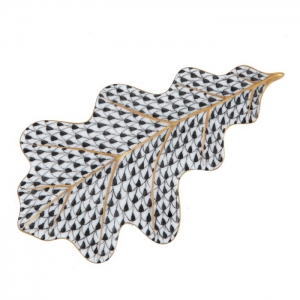 Herend Oak Leaf - Black
