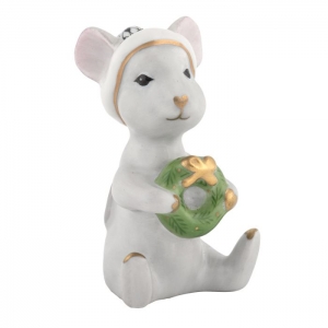 Herend Christmas Mouse - Black