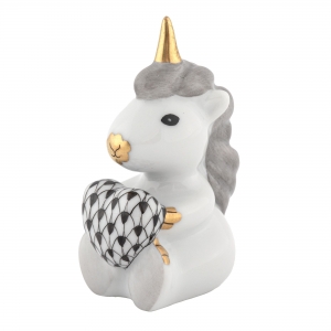 Herend Sitting Unicorn - Black