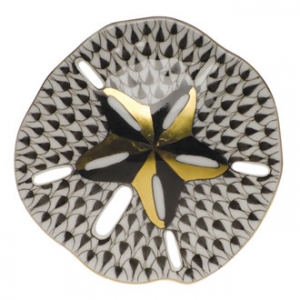Herend Sand Dollar Black