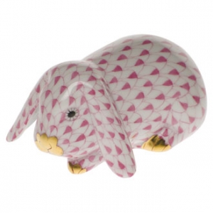 Herend Lop Ear Bunny Raspberry