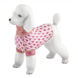 Herend Toy Poodle Raspberry