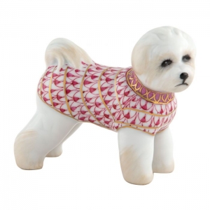 Herend Bichon Frise - Raspberry