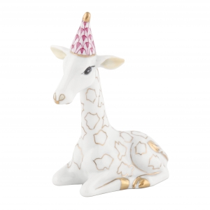 Herend Party Giraffe - Raspberry