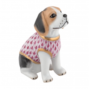 Herend Beagle Puppy - Raspberry