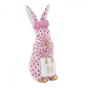 Herend Shopping Bunny - Raspberry