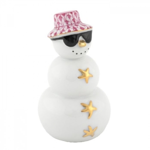 Herend Tropical Snowman - Raspberry