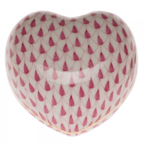 Herend Heart Paperweight - Raspberry