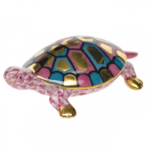 Herend Baby Turtle Raspberry