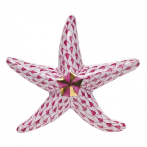 Herend Miniature Starfish Raspberry