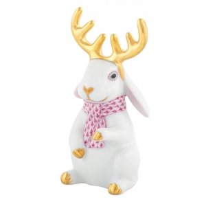 Herend Reindeer Rabbit - Multicolor - Raspberry