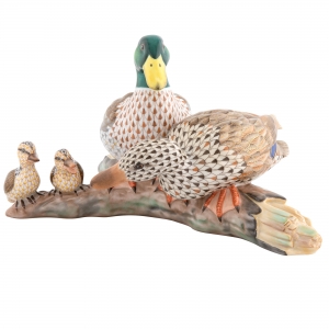 Herend Reserve Collection Mallarad Duck Family