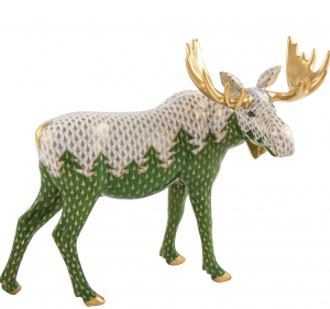 Herend Reserve Collection Moose Among Pines