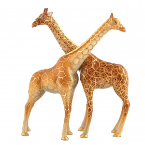 Herend Reserve Collection Double Giraffes Multicolor