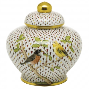 Herend Reserve Collection Songbird Ginger Jar