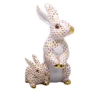 Herend Reserve Collection Bunny w/ Babe