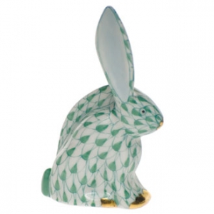 Herend Rabbit Miniature Green