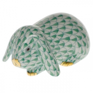 Herend Lop Ear Bunny Green