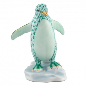 Herend Waddling Penguin - Green
