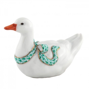 Herend Sitting Duck - Green