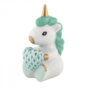 Herend Sitting Unicorn - Green