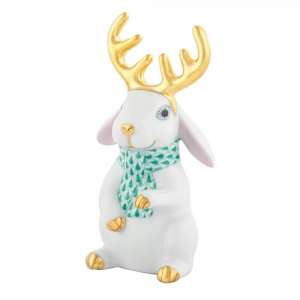 Herend Reindeer Rabbit - Multicolor - Green