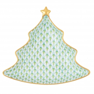 Herend Christmas Tree Dish - Key Lime